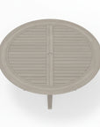 Round Gray Teak Dining Table