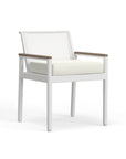 White Aluminum Dining Chair