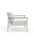 Outdoor Loveseat In White Metal