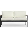 Aluminum & Teak Outdoor Sofa