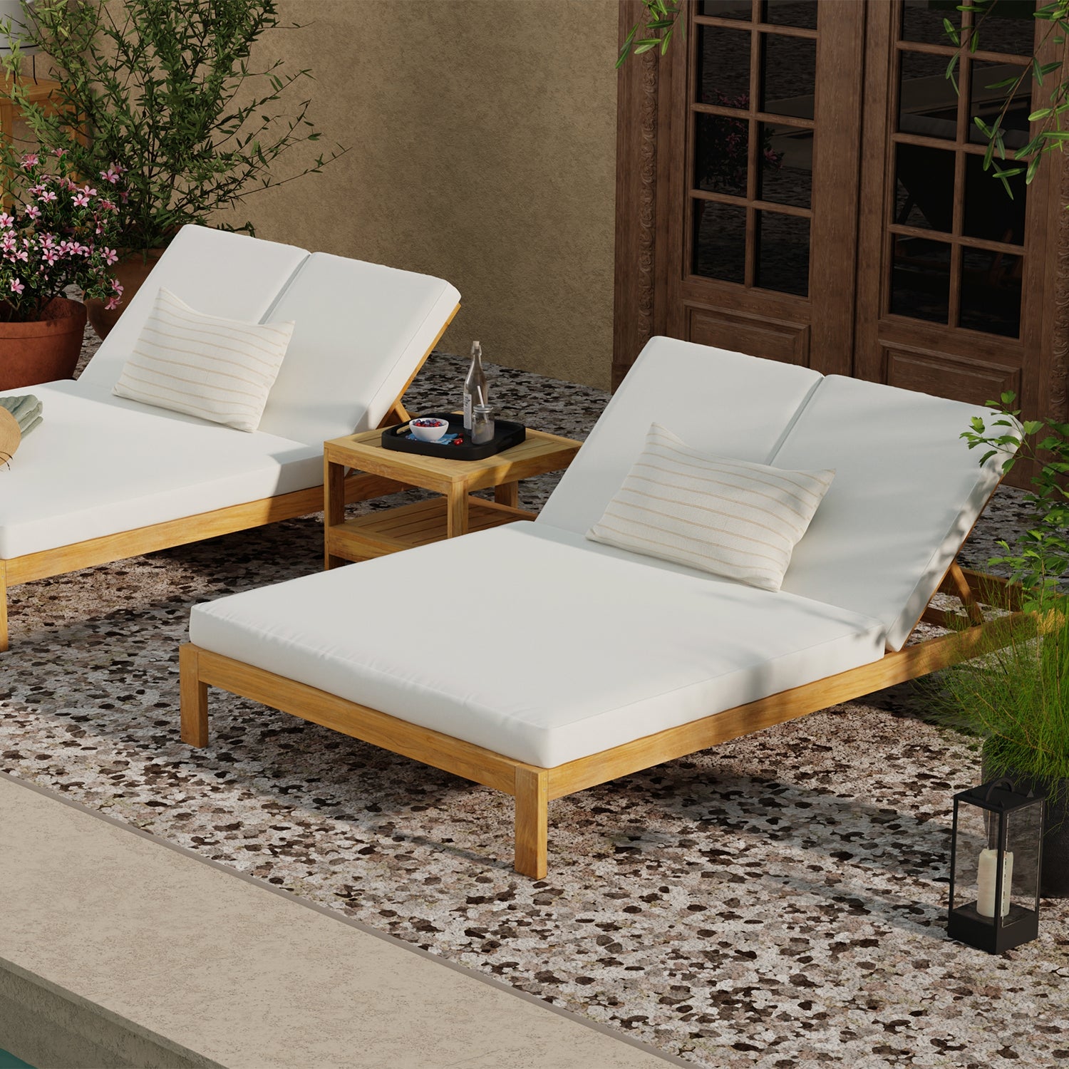 Charleston Outdoor Double Chaise Lounge