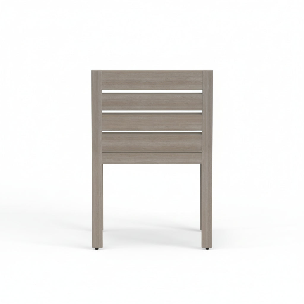 Gray Teak Wood Side Chair