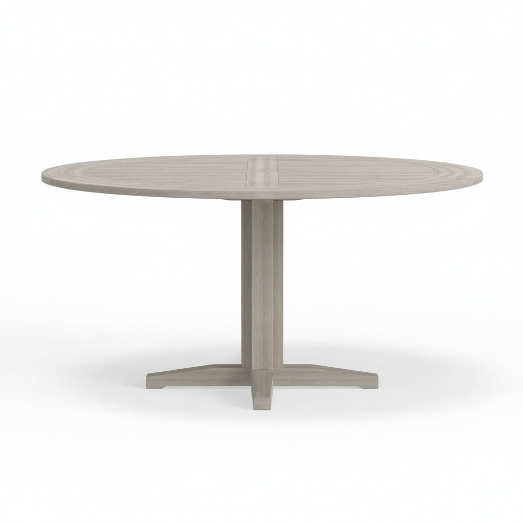 60" Gray Pedestal Table