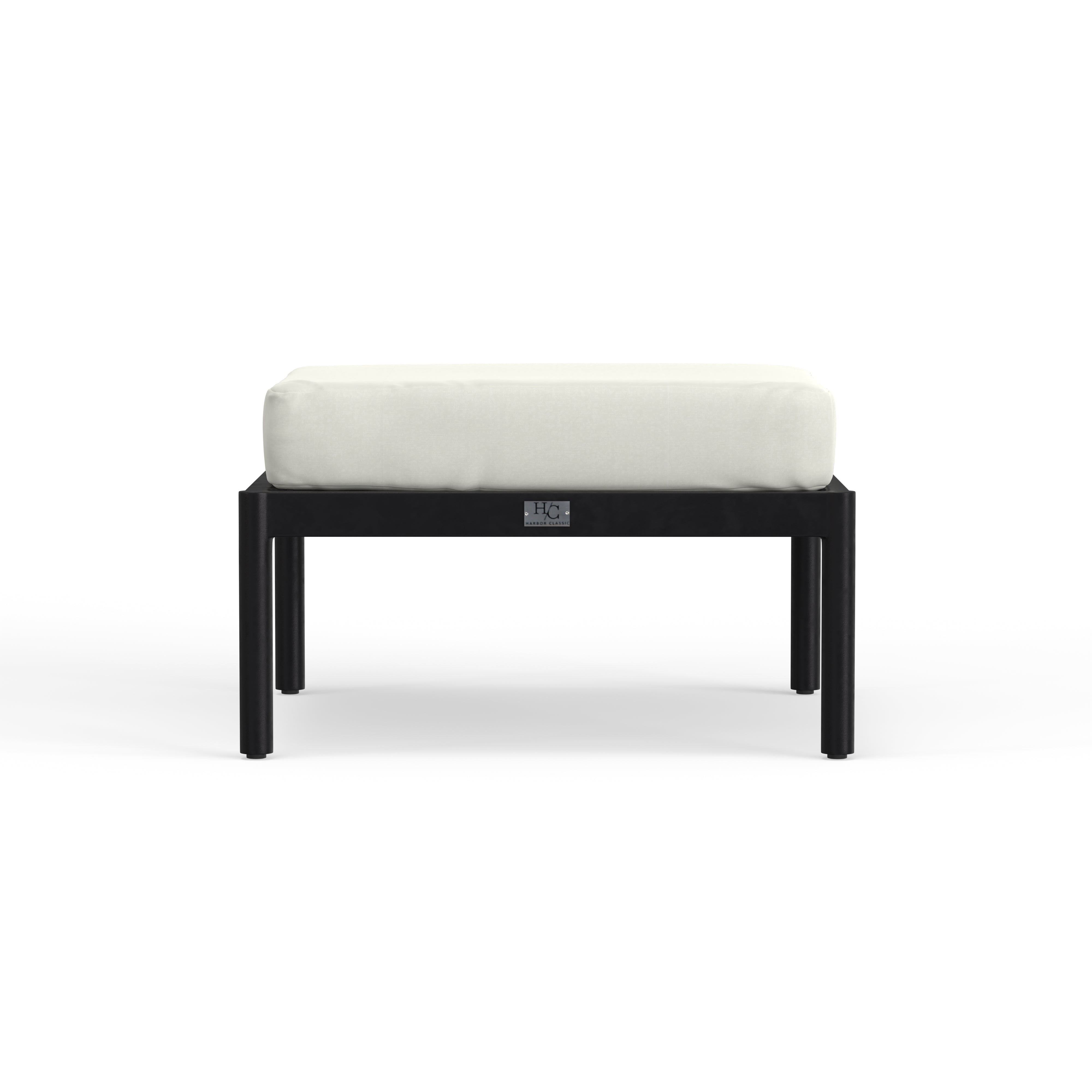 Modern Outdoor Black Ottoman