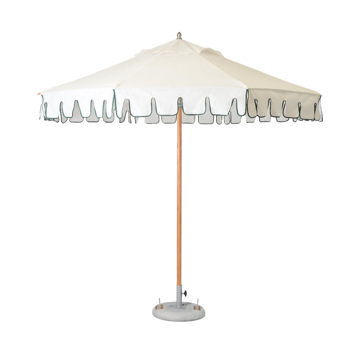 9 foot aluminum outdoor patio umbrella with valance The Montague Umbrella