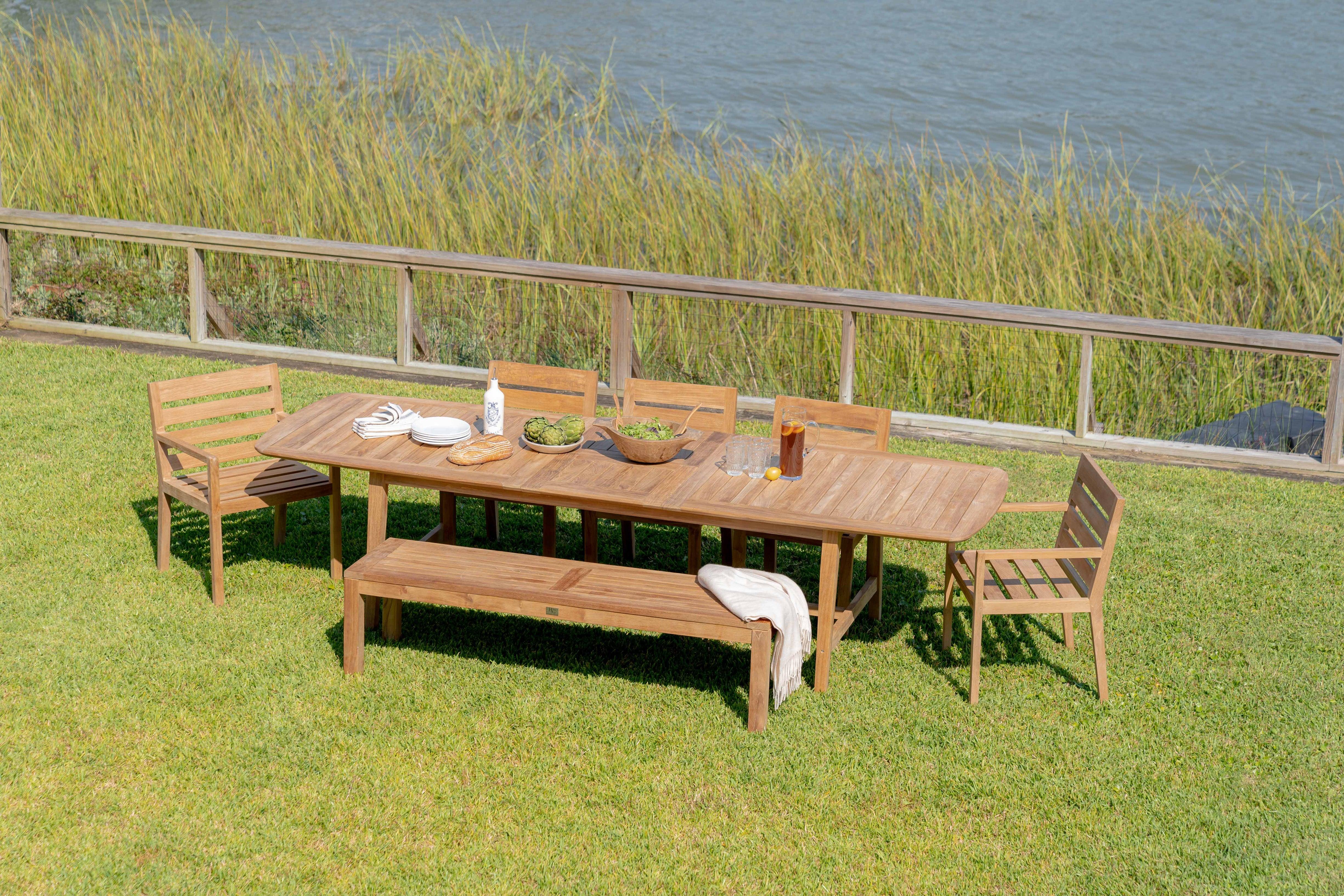 Best teak outdoor 7 piece dining set
