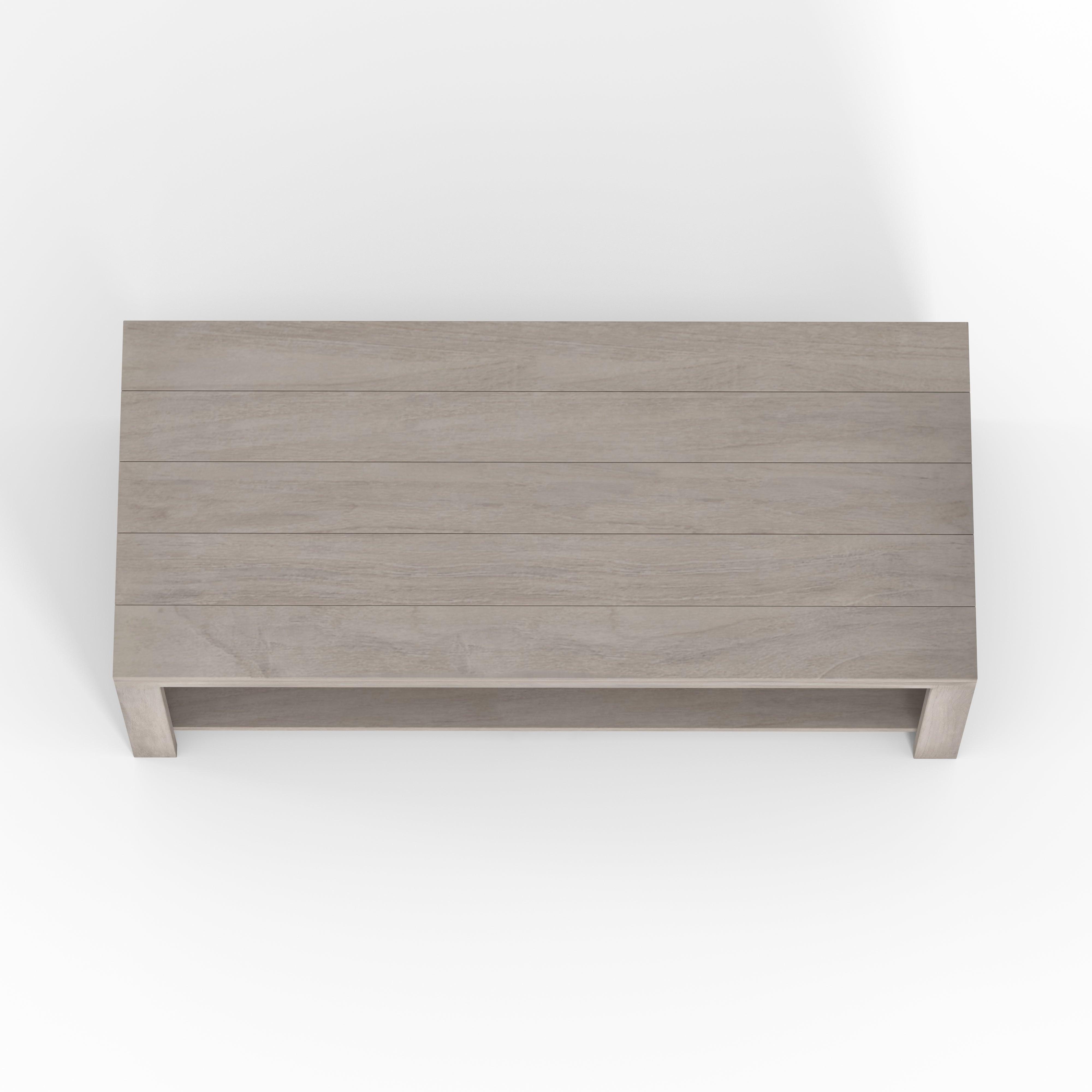 Best Quality Outdoor Gray Teak Coffee Table